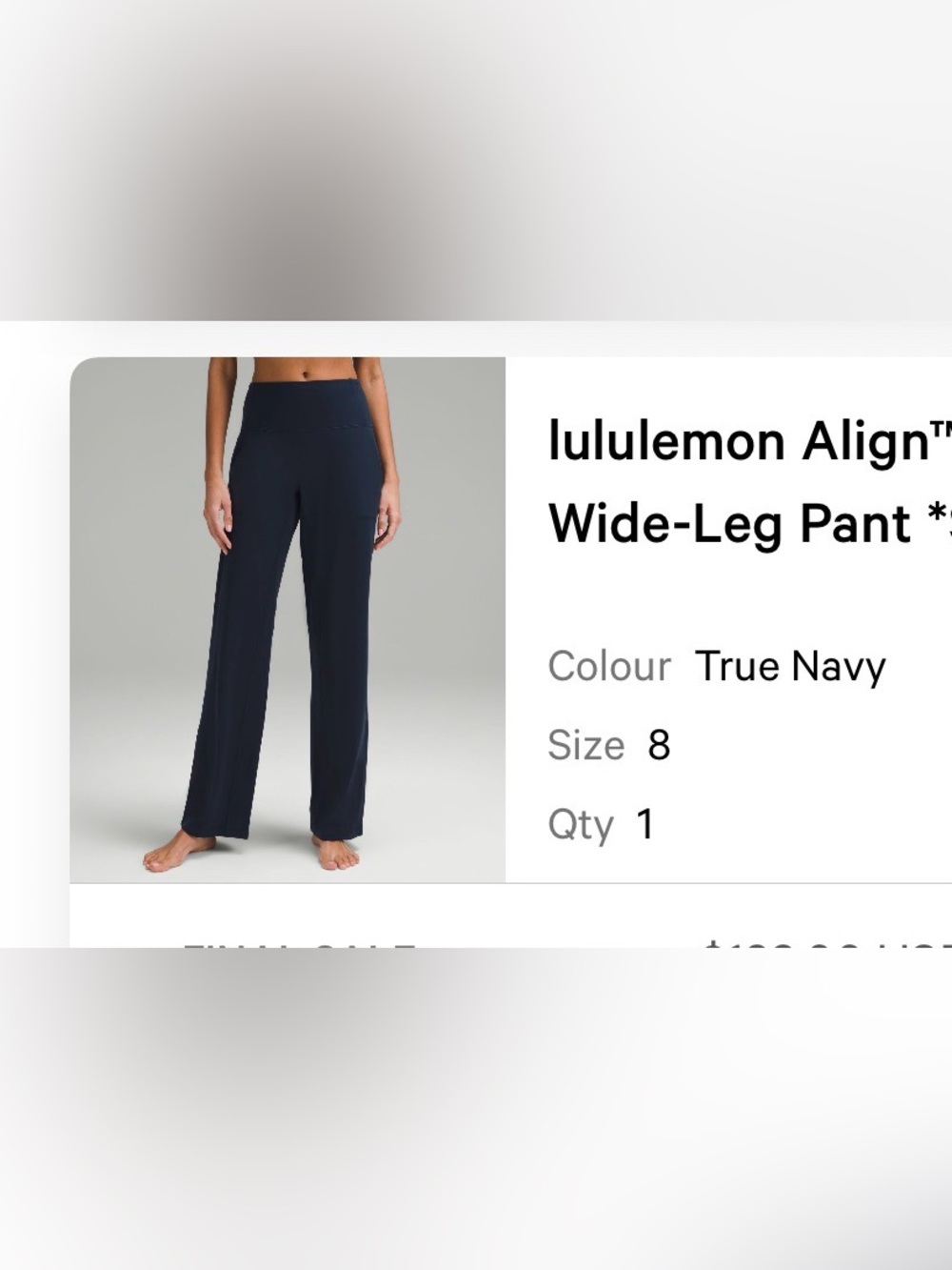 NWT lululemon Navy Wide Leg Align